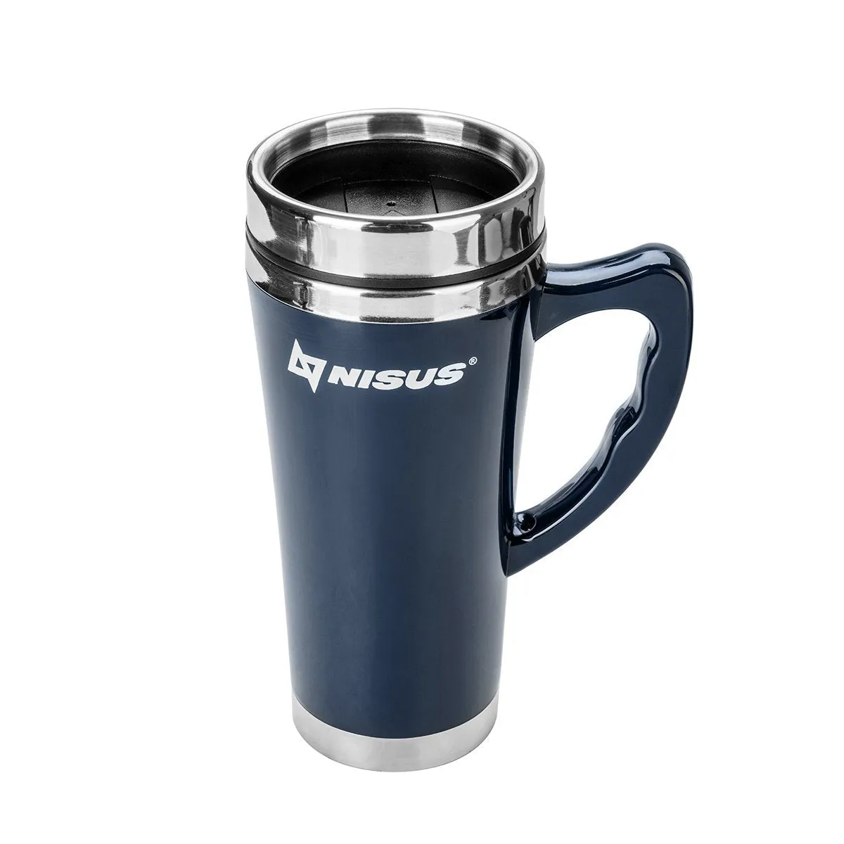 Nisus Stainless Steel Tumbler with Handle and Lid Blue 15 oz