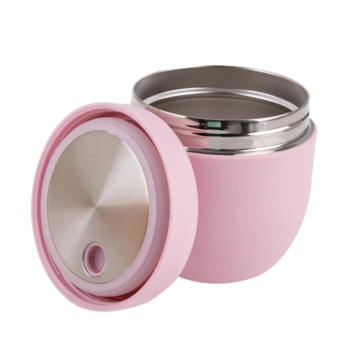 Oasis Stainless Steel Double Wall Insulated Food Pod Pink 470ml