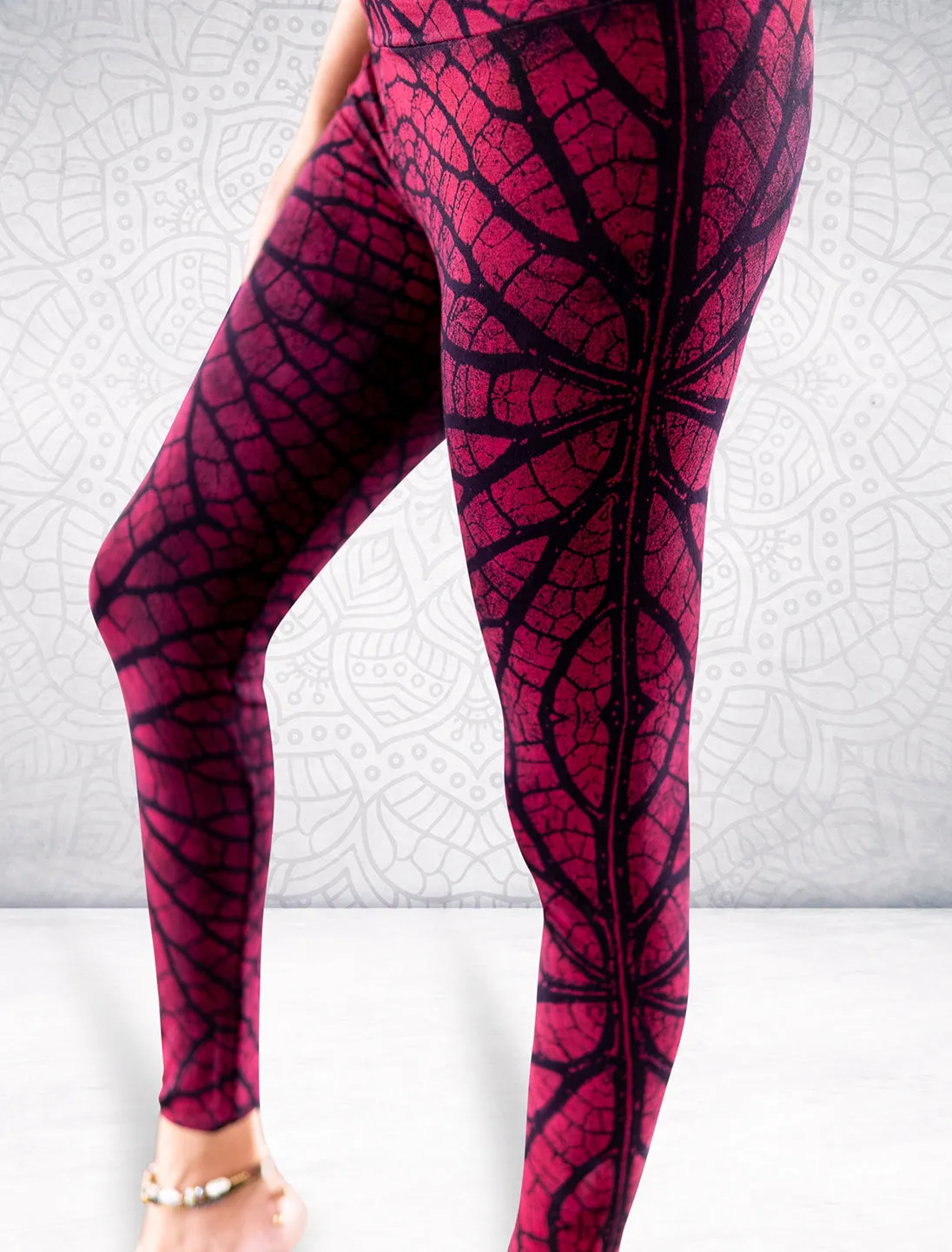 Pantaloni Leggings Siddhi donna modellanti - Radici rosso