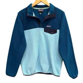 Patagonia Re-Tool Snap- Fleece Pullover Colorblock Blue - Size Small