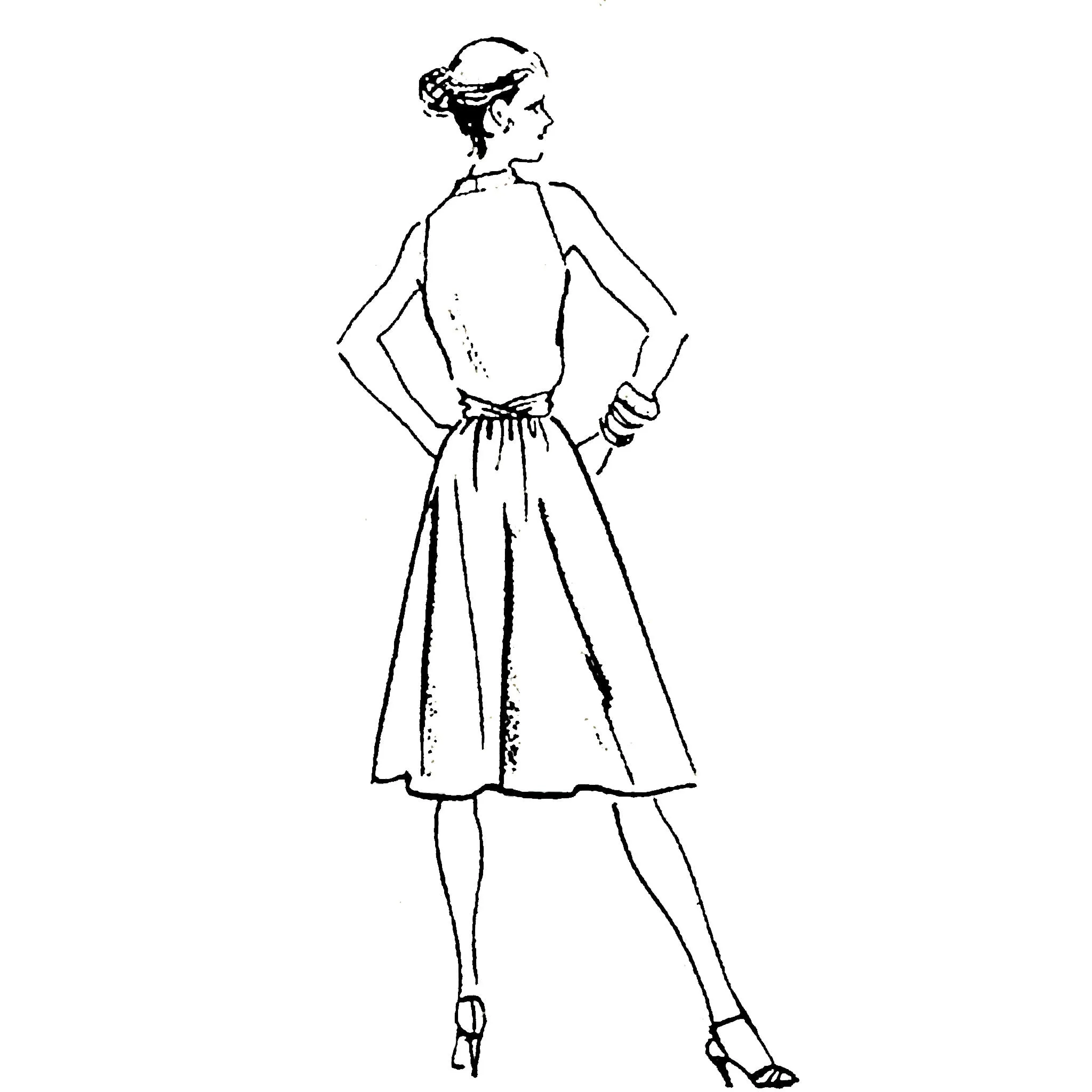 PDF - Vintage 1970s Pattern - Wrap-over Dress -  Bust 38” (96.5cm) - Instantly  Print at Home