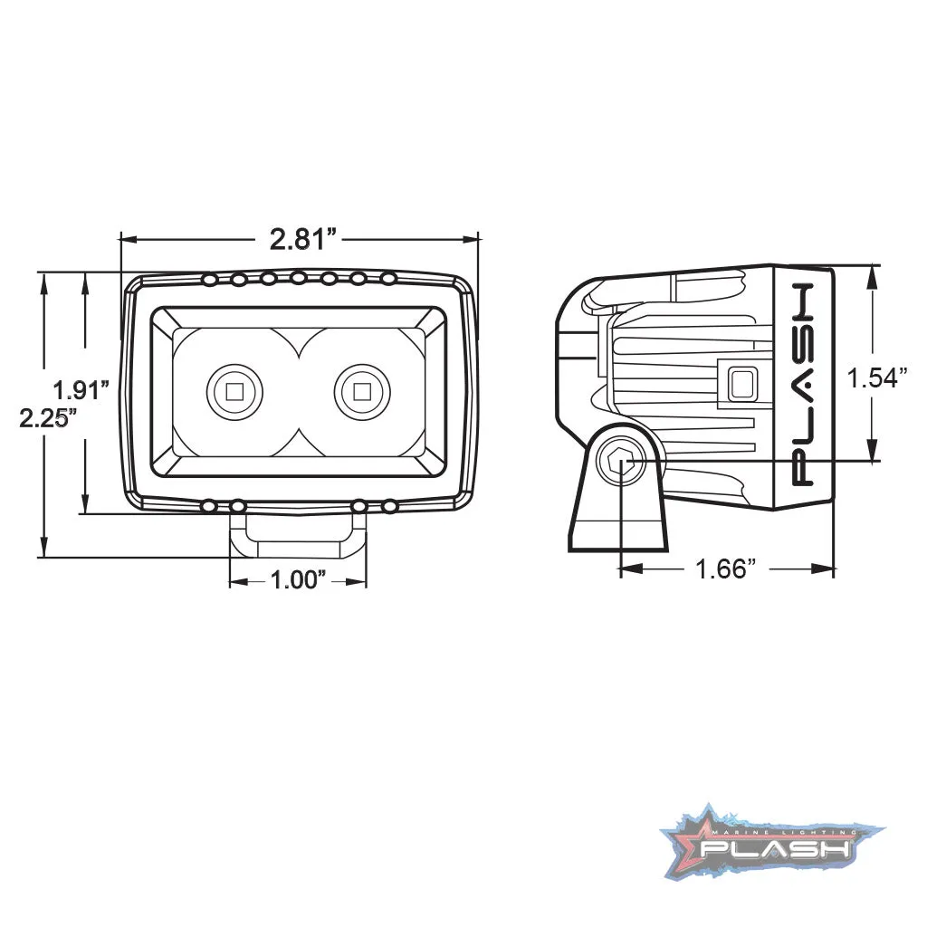 Plashlights | 20W Low Profile LED Spreader Light - 120° Scene Flood