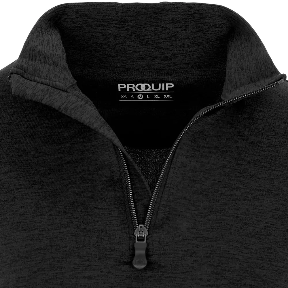 ProQuip Ladies Emma Melange 1/4 Zip Pullover - Black