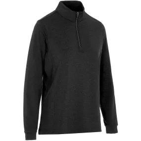 ProQuip Ladies Emma Melange 1/4 Zip Pullover - Black