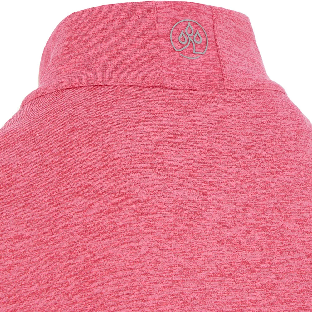 ProQuip Ladies Emma Melange 1/4 Zip Pullover - Shocking Pink
