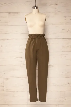 Provost Khaki | High-Waisted Pants w/ Elastic Waist