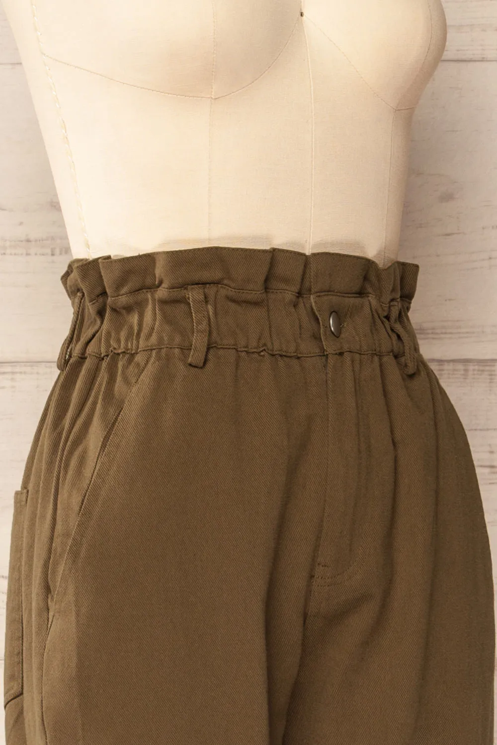 Provost Khaki | High-Waisted Pants w/ Elastic Waist
