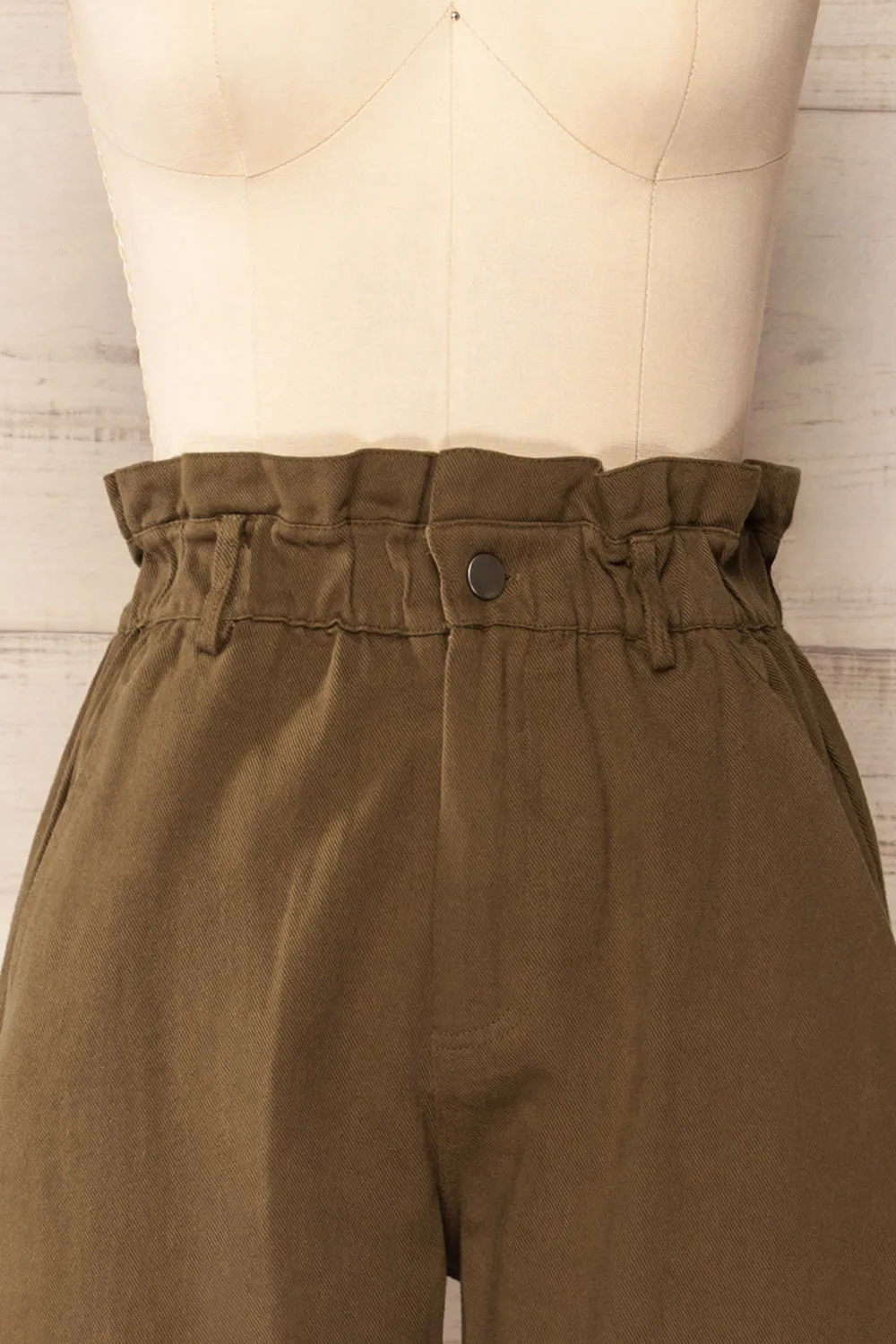 Provost Khaki | High-Waisted Pants w/ Elastic Waist