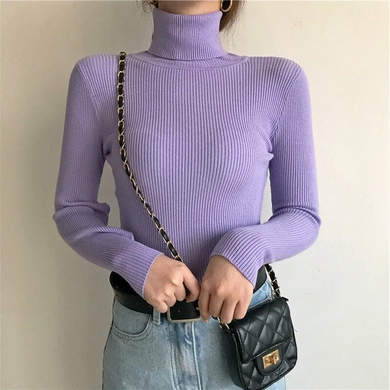 Pullover Turtleneck Pullover Sweater