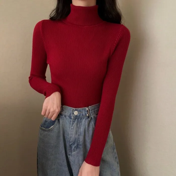 Pullover Turtleneck Pullover Sweater