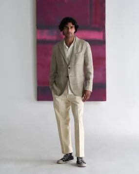 Rana Blazer Off White In Eri Silk