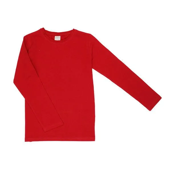 RED LONG SLEEVE AND WHITE DOODLE SHORT SLEEVE SHIRT SET