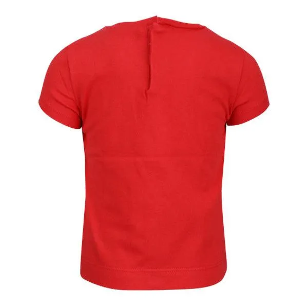 RED SHORT SLEEVE GIRLS T-SHIRT