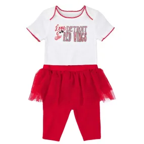 Red Wings Baby Girl Creeper and Tutu Leggings