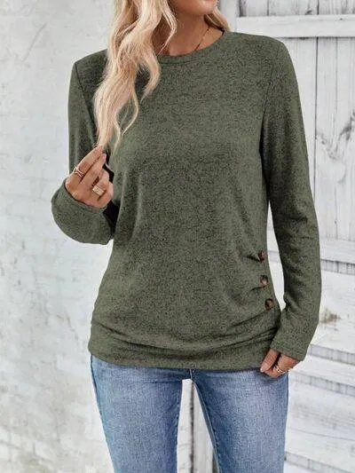 Round Neck Long Sleeve T-Shirt