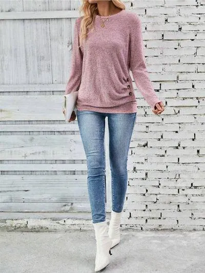 Round Neck Long Sleeve T-Shirt