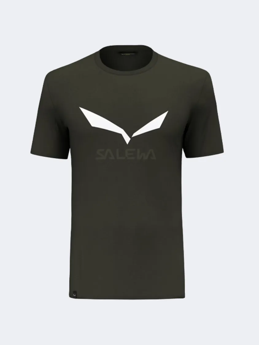 Salewa Solidlogo Dri-Release Men Hiking T-Shirt Dark Olive