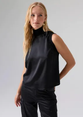 Sanctuary Nights Like This Satin Top - Black ***FINAL SALE***