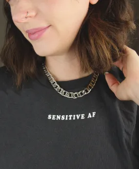 Sensitive AF T-Shirt in Vintage Schwarz