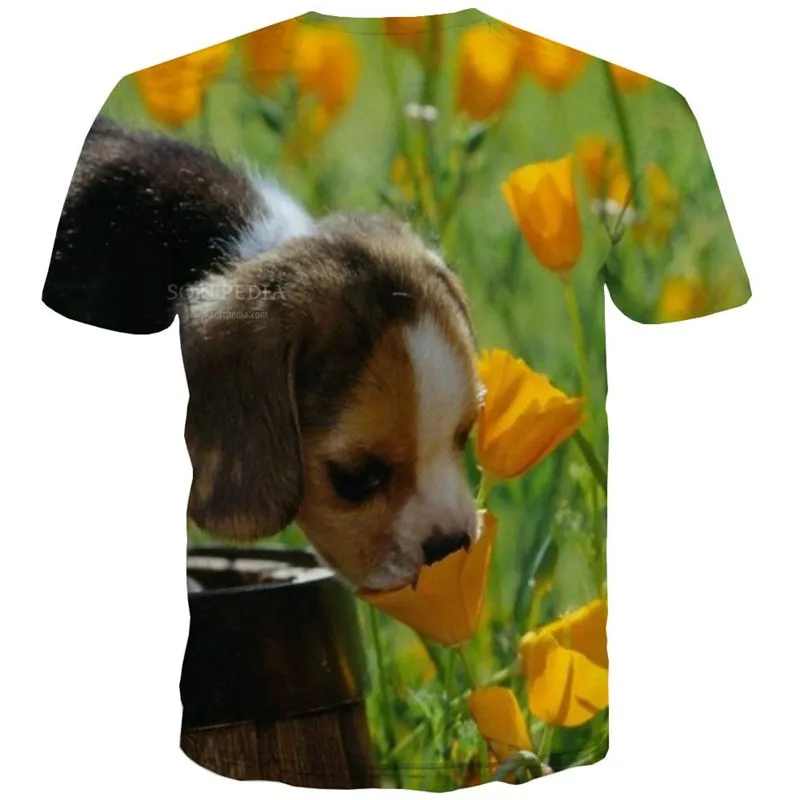 shirt dog clothing Puppy Cute animal Casual art costume men's big Smart dogs