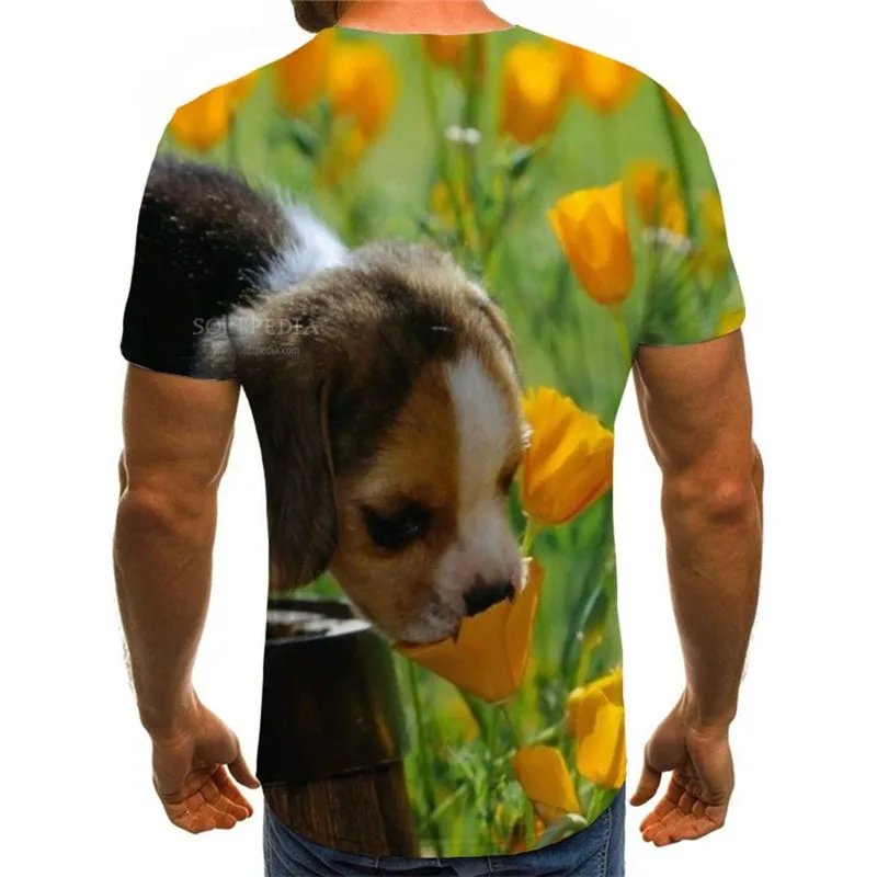 shirt dog clothing Puppy Cute animal Casual art costume men's big Smart dogs