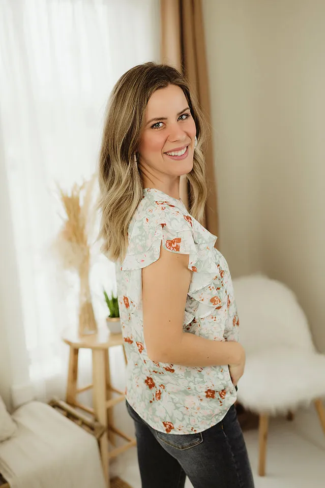 Short Floral Ruffle