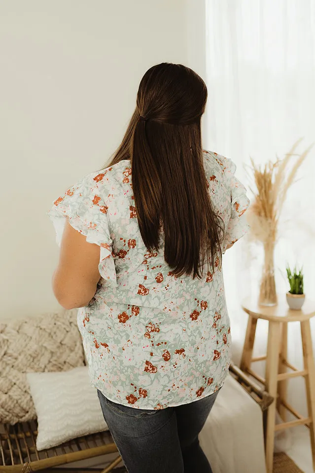 Short Floral Ruffle