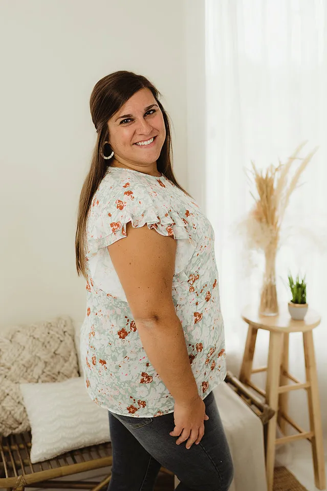 Short Floral Ruffle