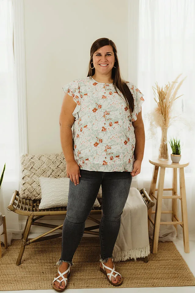 Short Floral Ruffle