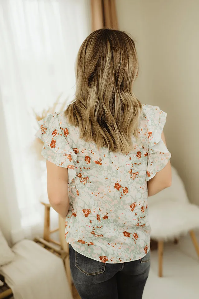Short Floral Ruffle