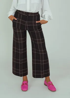 Smythe Rosewood Plaid Wide Leg Pant