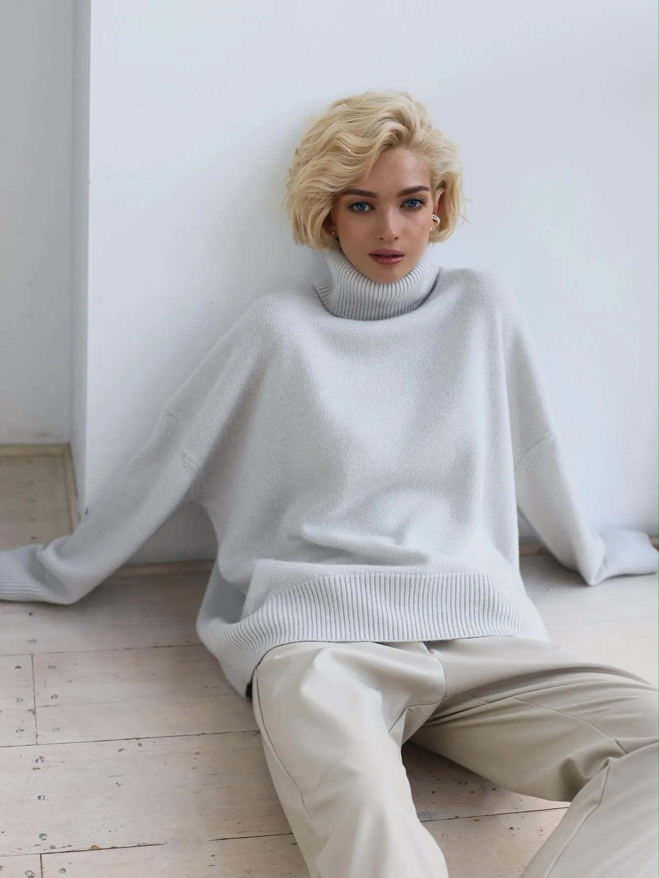 Sophisticated Oversized Turtleneck Sweater
