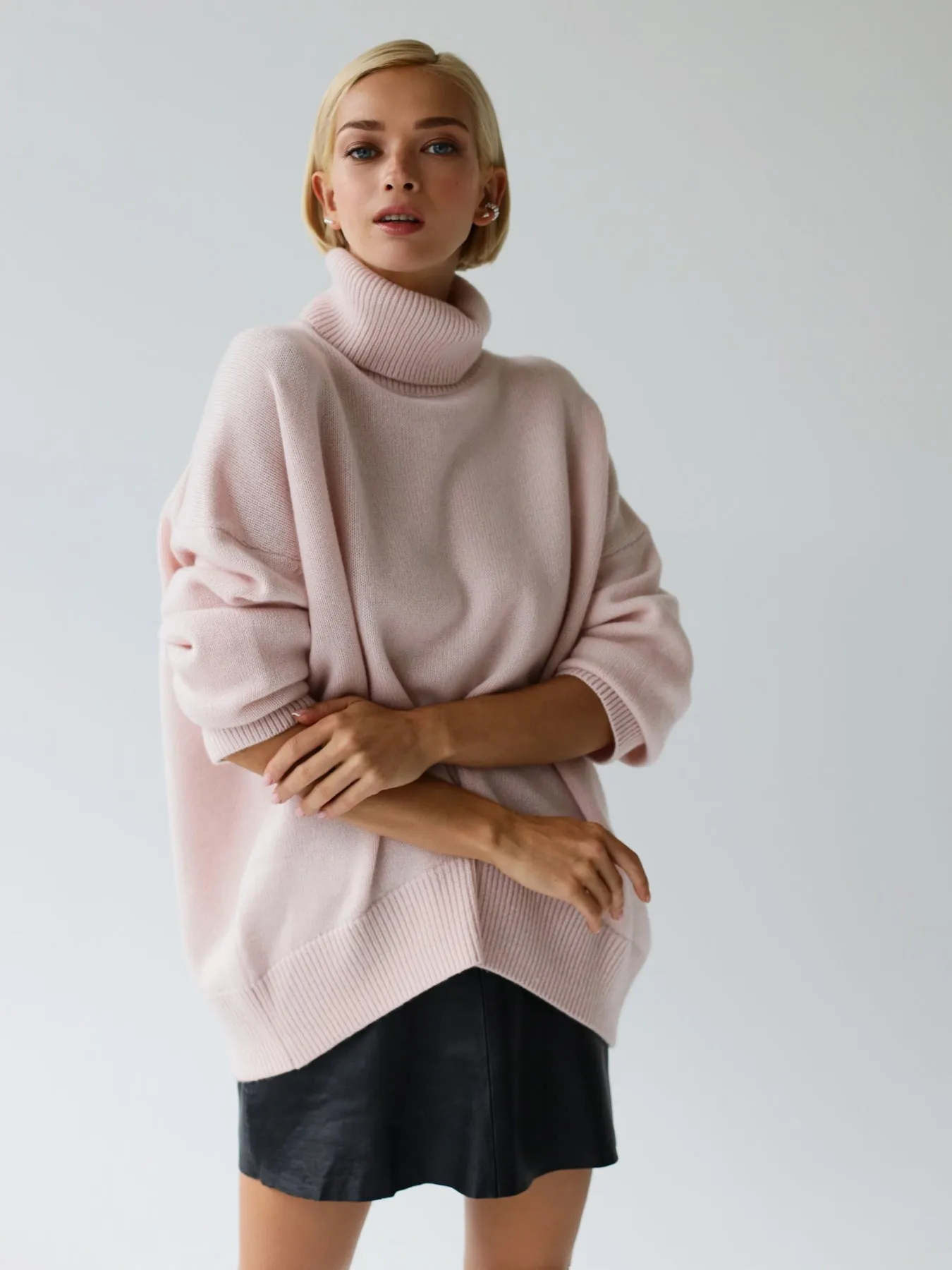 Sophisticated Oversized Turtleneck Sweater