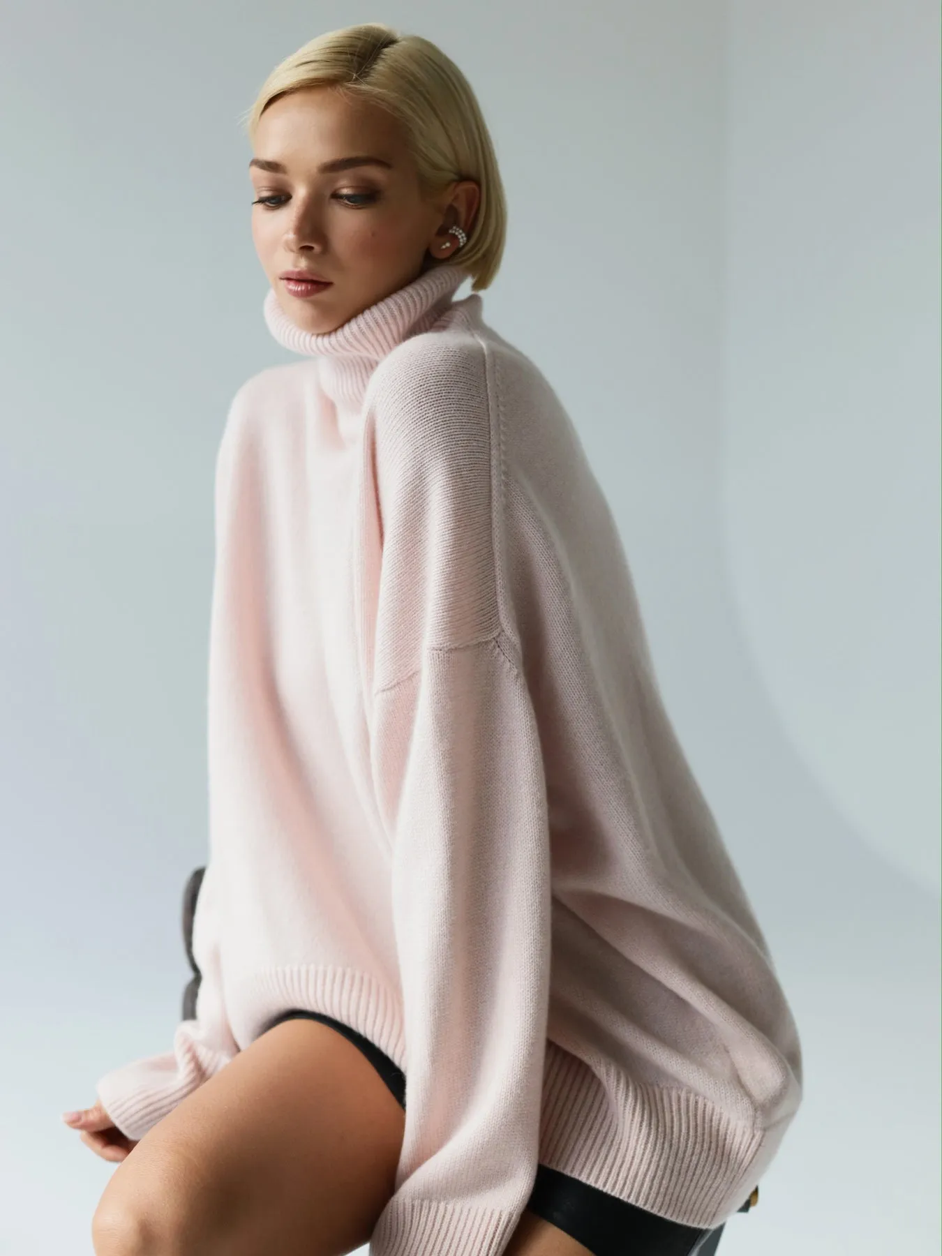Sophisticated Oversized Turtleneck Sweater