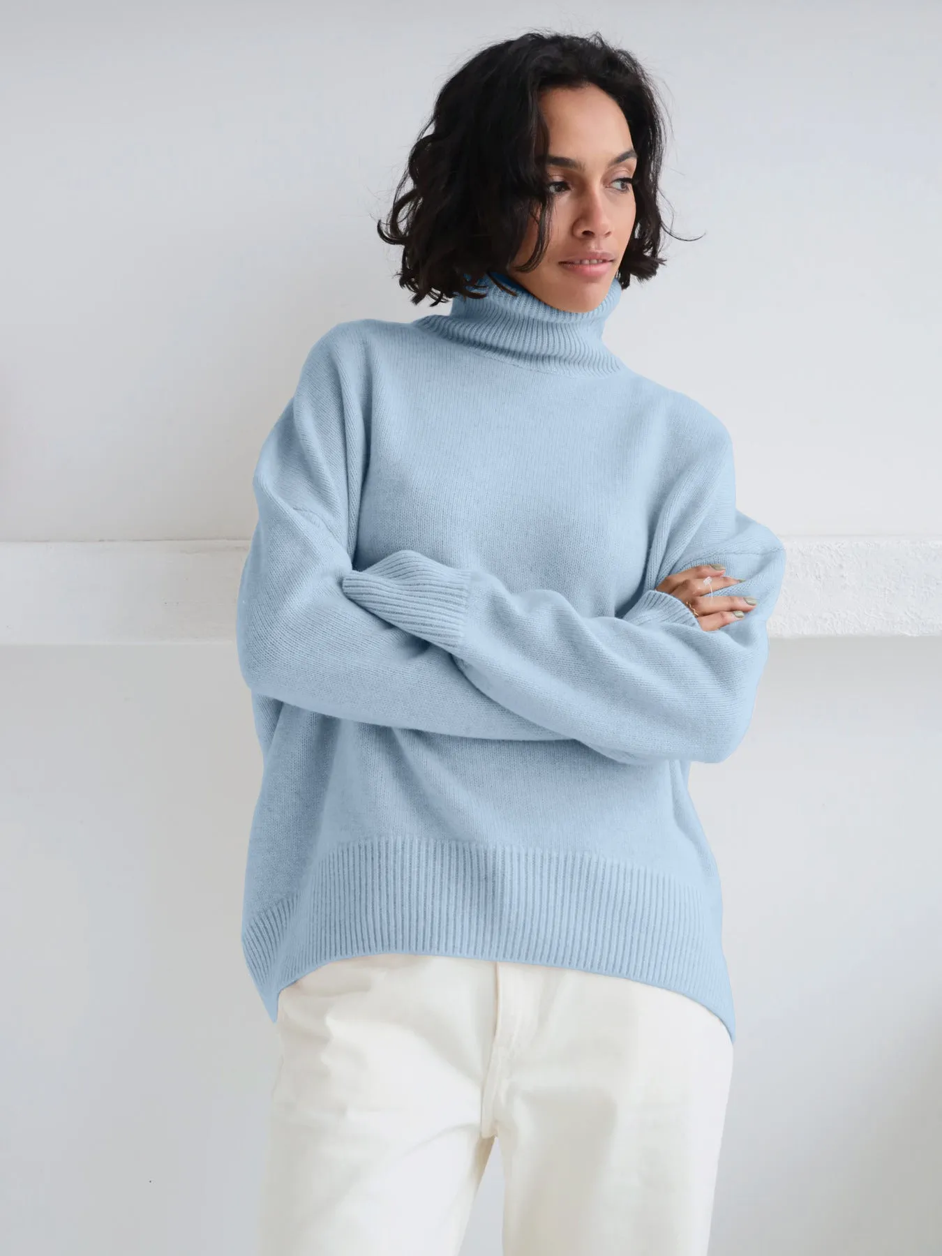 Sophisticated Oversized Turtleneck Sweater