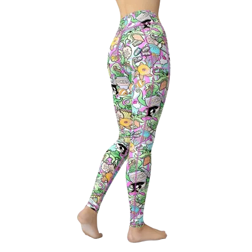 Spacefish Army Eco-Friendly Candy Octopus Leggings