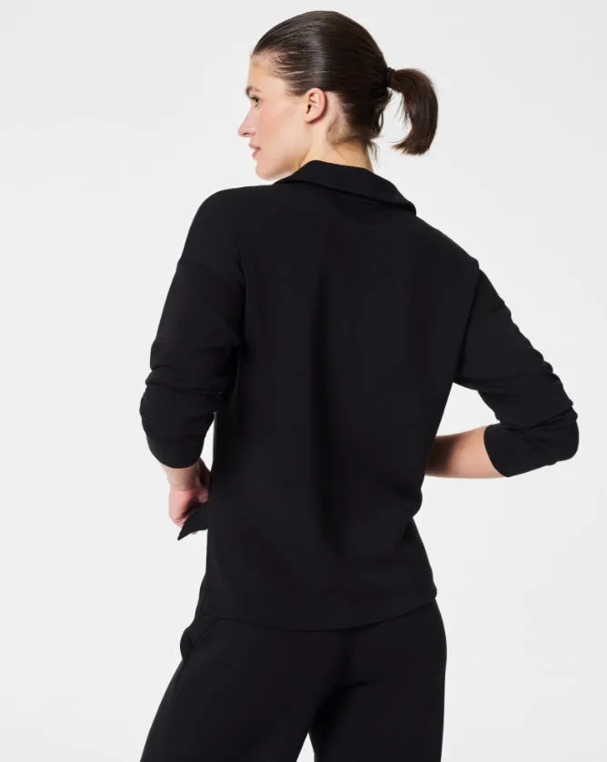 SPANX - AIRESSENTIALS SPLIT NECK POLO TOP