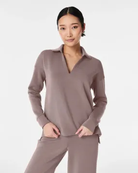 SPANX - AIRESSENTIALS SPLIT NECK POLO TOP