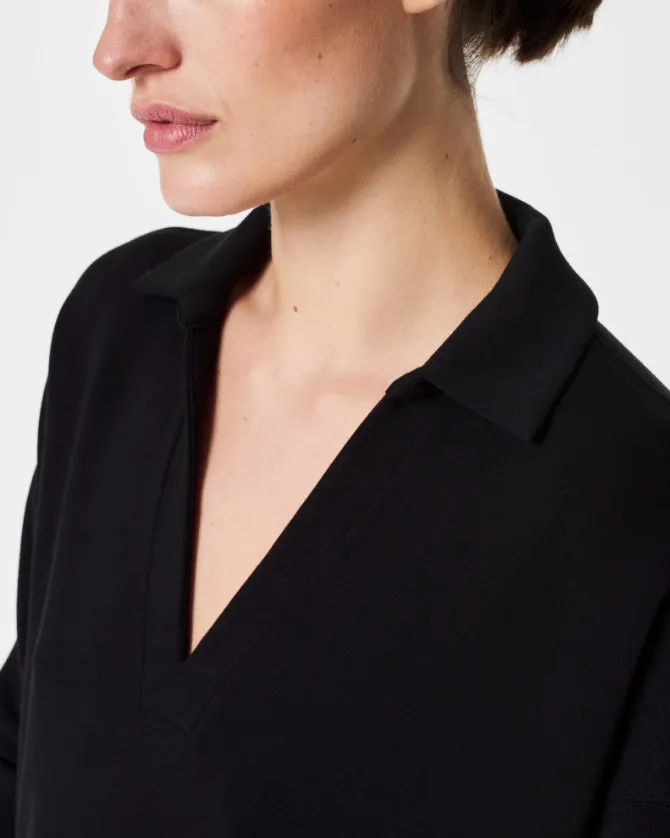 SPANX - AIRESSENTIALS SPLIT NECK POLO TOP