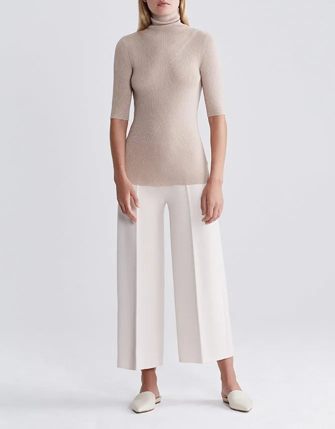 SPARKLE SHORT SLEEVE TURTLENECK