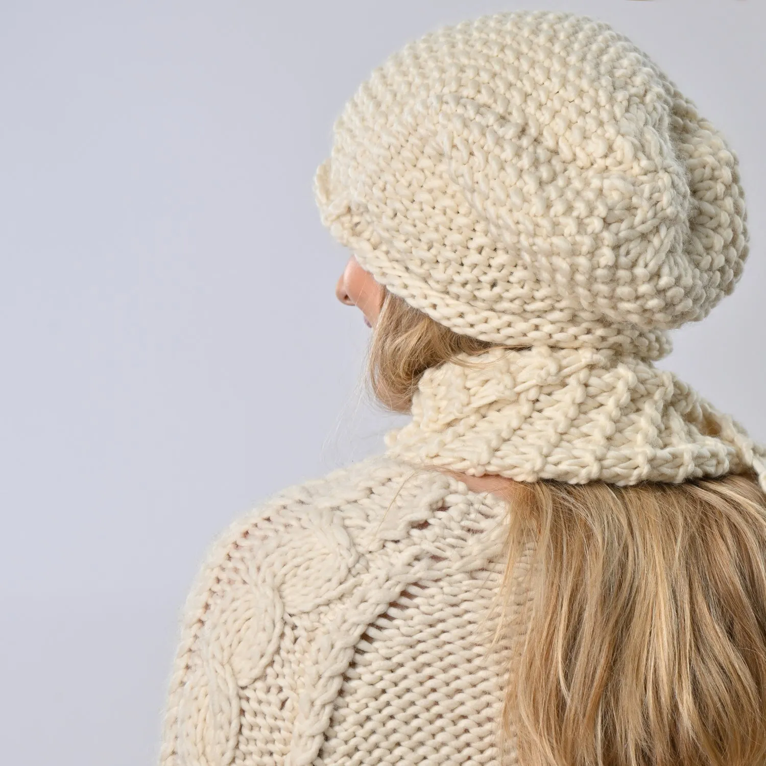 Sunday Knitting Kit - Scarf & Beanie Hat