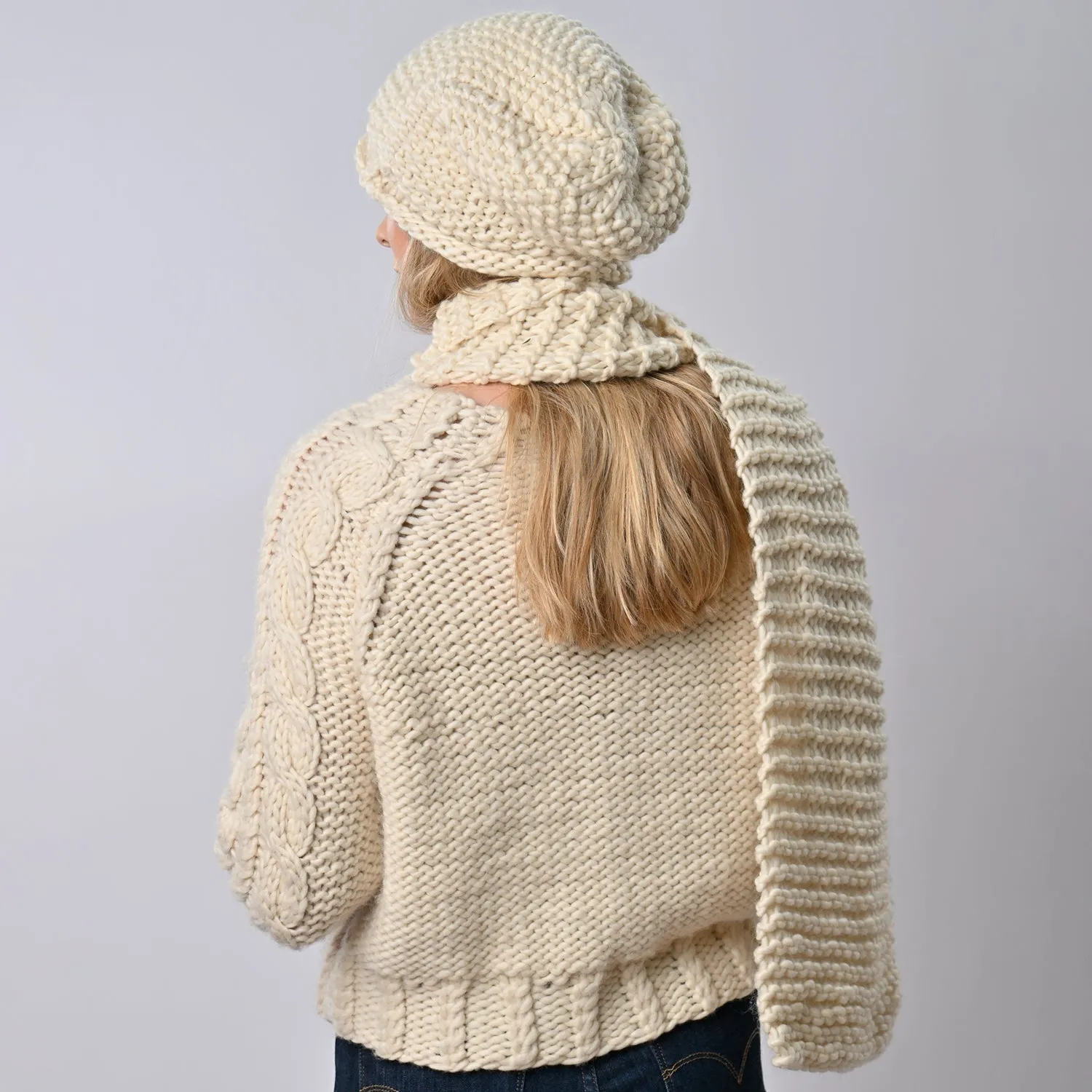 Sunday Knitting Kit - Scarf & Beanie Hat