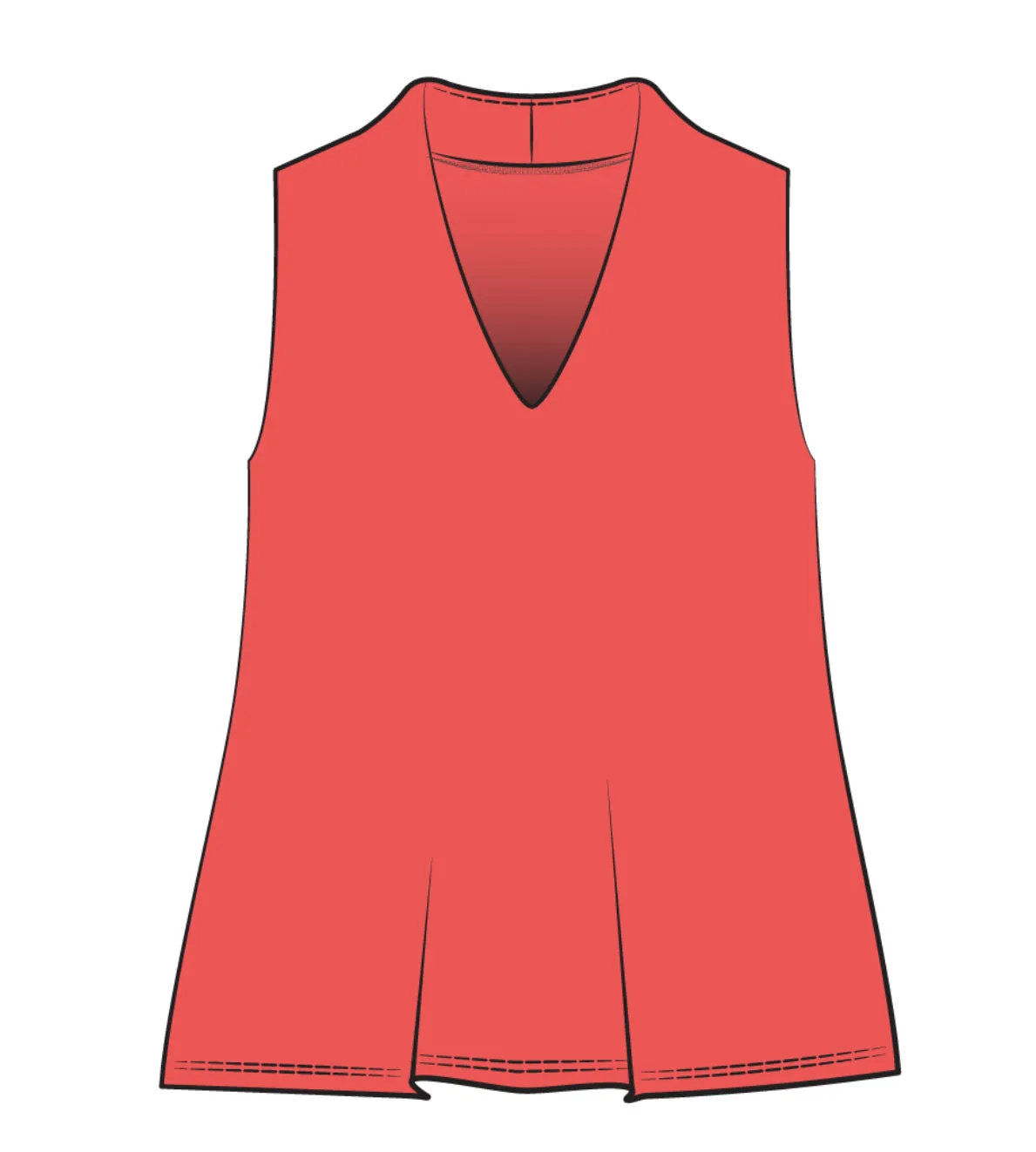 Sympli Deep V Trapeze Tunic 21191G