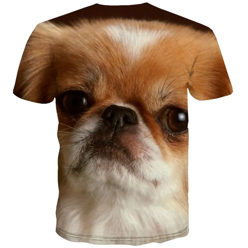 t shirts dog top tee Puppy Cute animal art costume big Smart dogs men's Cool