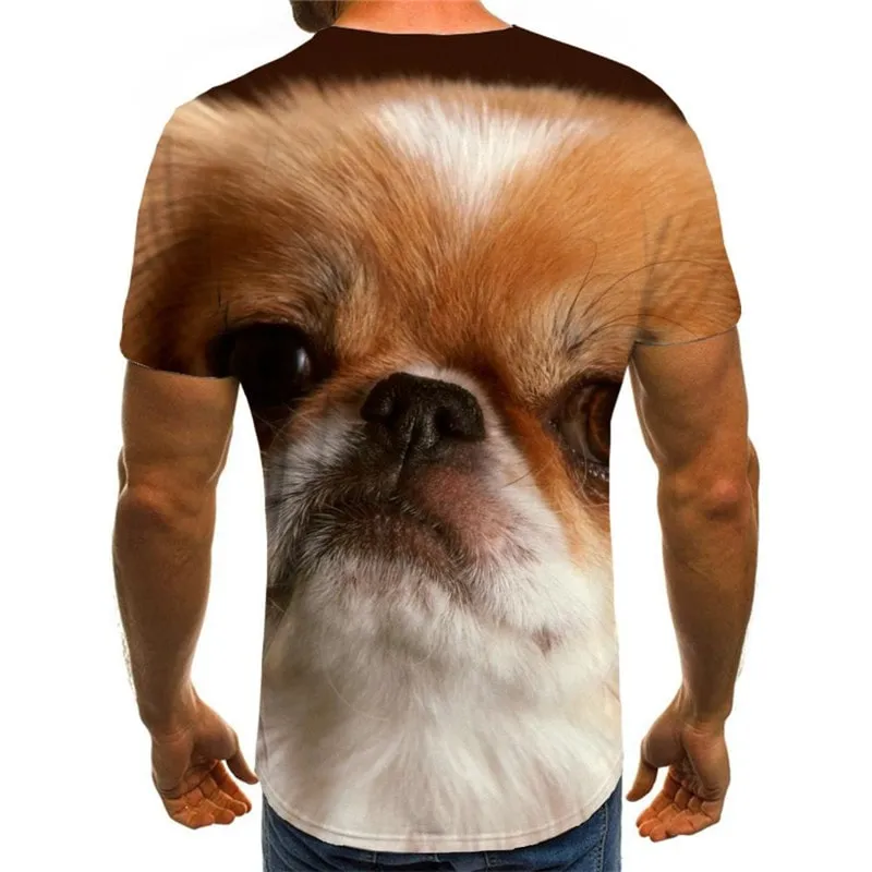 t shirts dog top tee Puppy Cute animal art costume big Smart dogs men's Cool