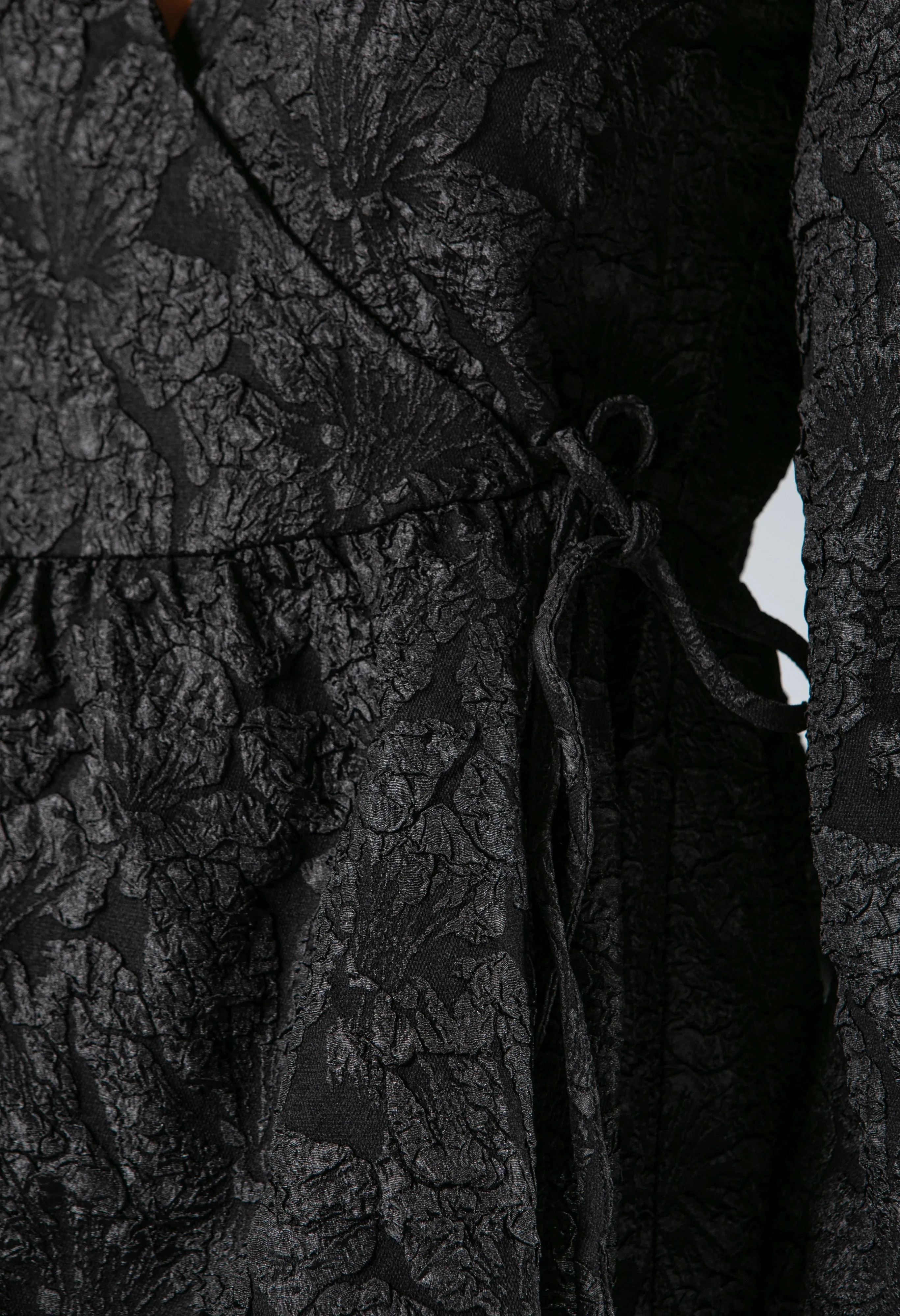 Textured Short Wrap Dress