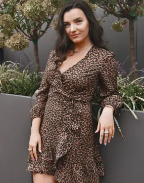 The Daphne Leopard Wrap Dress