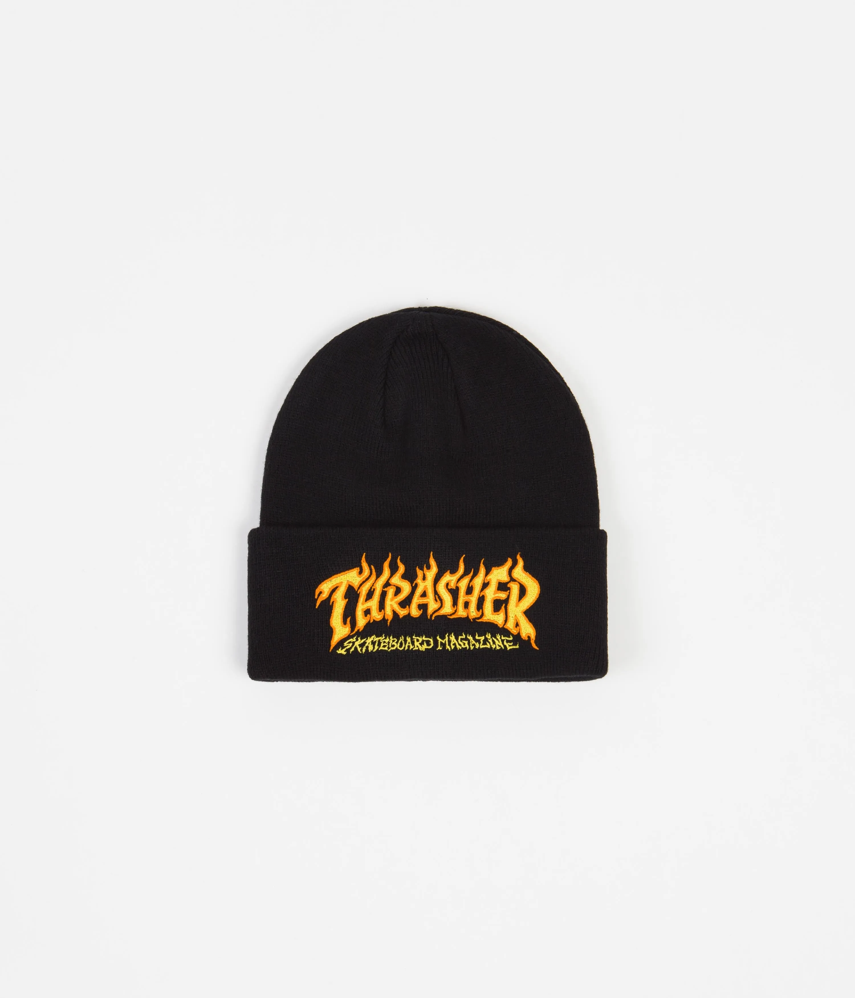Thrasher Fire Logo Beanie - Black