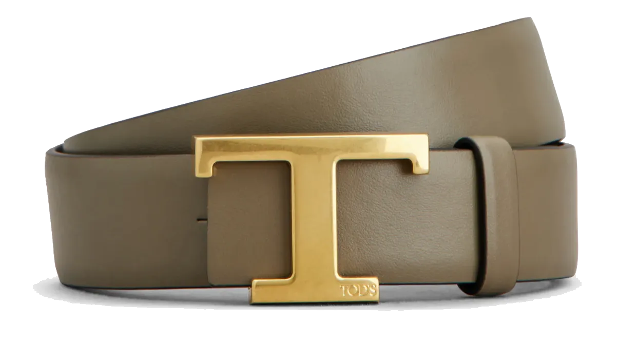 TODS T TIMELESS REVERSIBLE BELT TAUPE