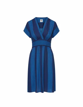 V-Neck Wrap Printed Dress-Sale